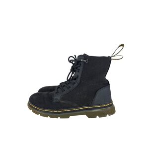 Dr. Martens Junior Comb KIDS Black Tough Poly Combat Ankle Boots Zip Up Size 1